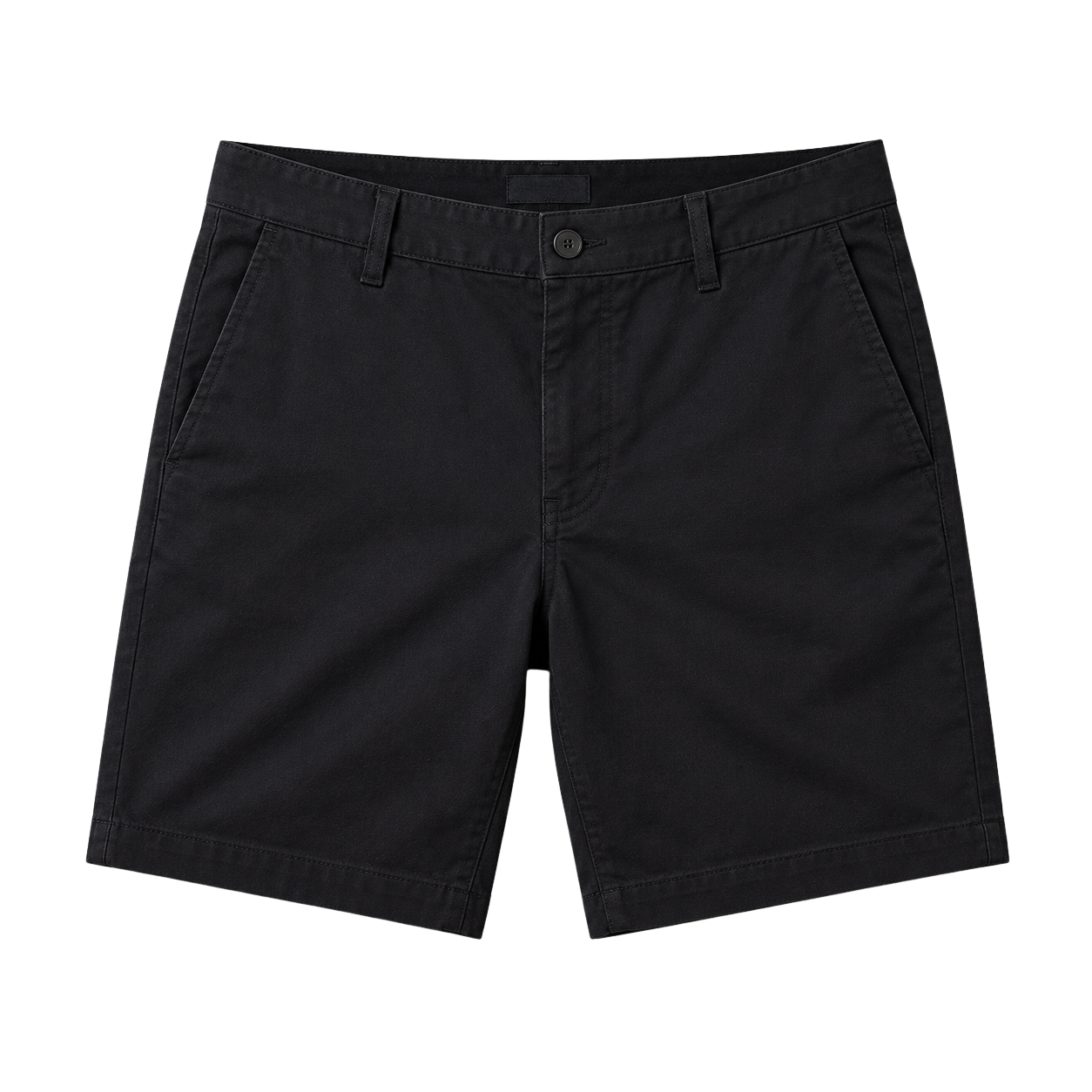Premium Cotton Twill Tailored Shorts – Black | MAGGYE DOUTI